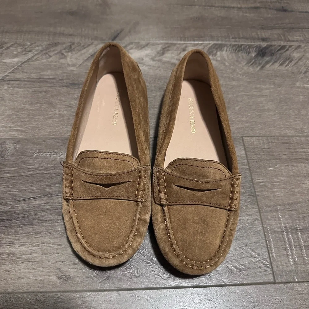 NEW Veronica Beard Jia Driving Loafer Hazelwood Suede 5